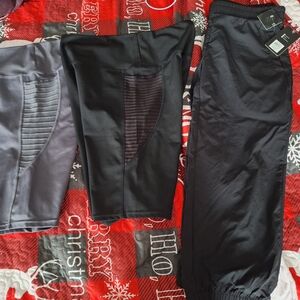 Black and Gray Jogger Pants Set
